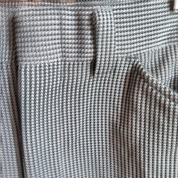 34x30 Vintage 70's Green Houndstooth Sears Stretch Pants Trousers Kings Road - Picture 4 of 9